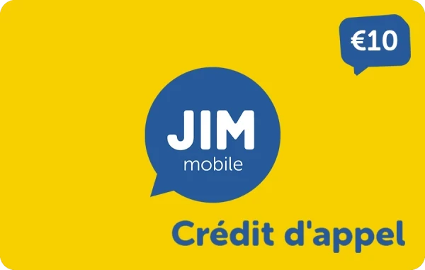 JIM Mobile crédit d'appel 10 €