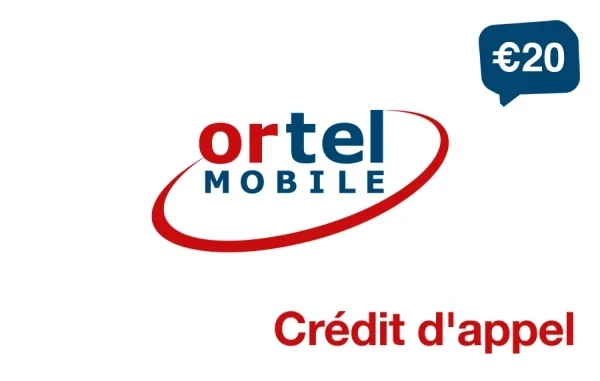 Ortel Mobile crédit d'appel 20 €