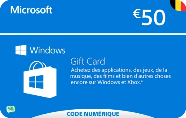 Microsoft Carte Cadeau 50 €