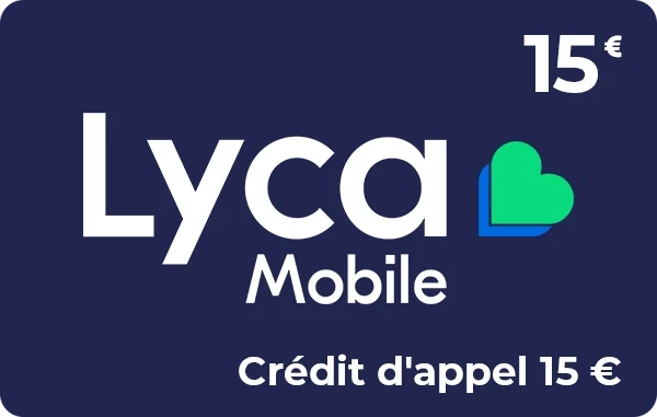 Lyca Mobile crédit d'appel 15 €