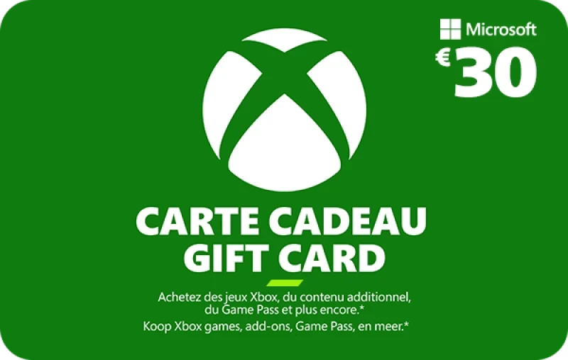 Xbox Carte Cadeau 30 €