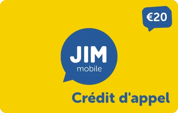 JIM Mobile crédit d'appel 20 €