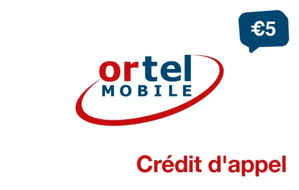 Ortel Mobile crédit d'appel 5 €