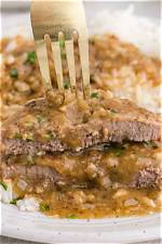 Deliciously Simple Smothered Steak in a Crock Pot
