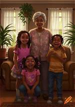 Devoted Grandmother to Her Three Grandchildren
