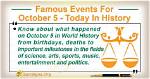 Famous Events for October 5 - Today in History