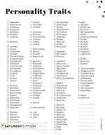 Guide, Traits, Characteristics, Personality ·