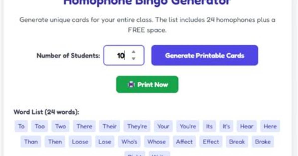 Homophone Generator |