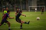 "People Playing Soccer with Human Head"