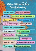 Say Good Morning with a Friendly Greeting to Your Companion